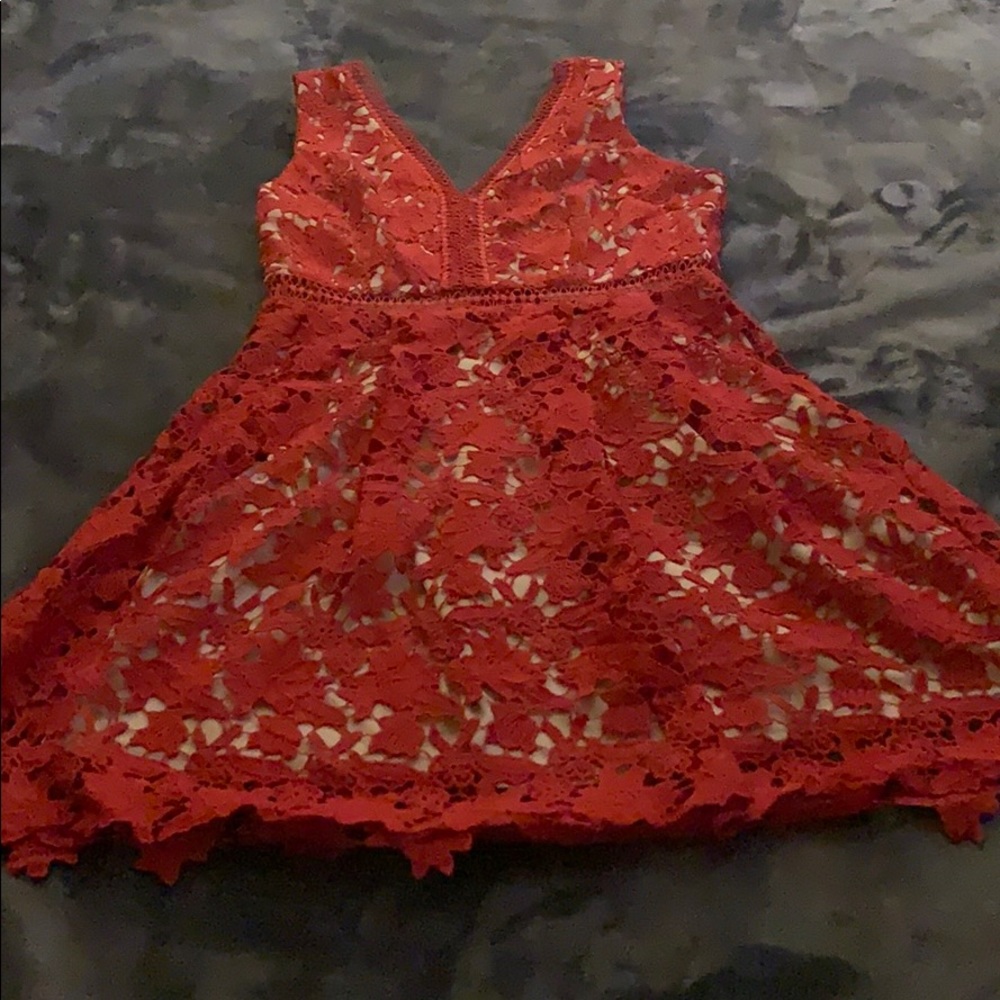 Red cocktail dress